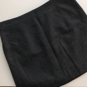 J. Crew dark gray wool blend mini skirt